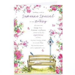 Online Personalised Birthday Card - Garden Someone Special Birthday|For Her
