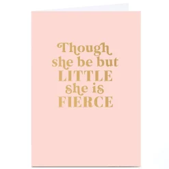 Card Factory Personalised Birthday Card - Little And Fierce
