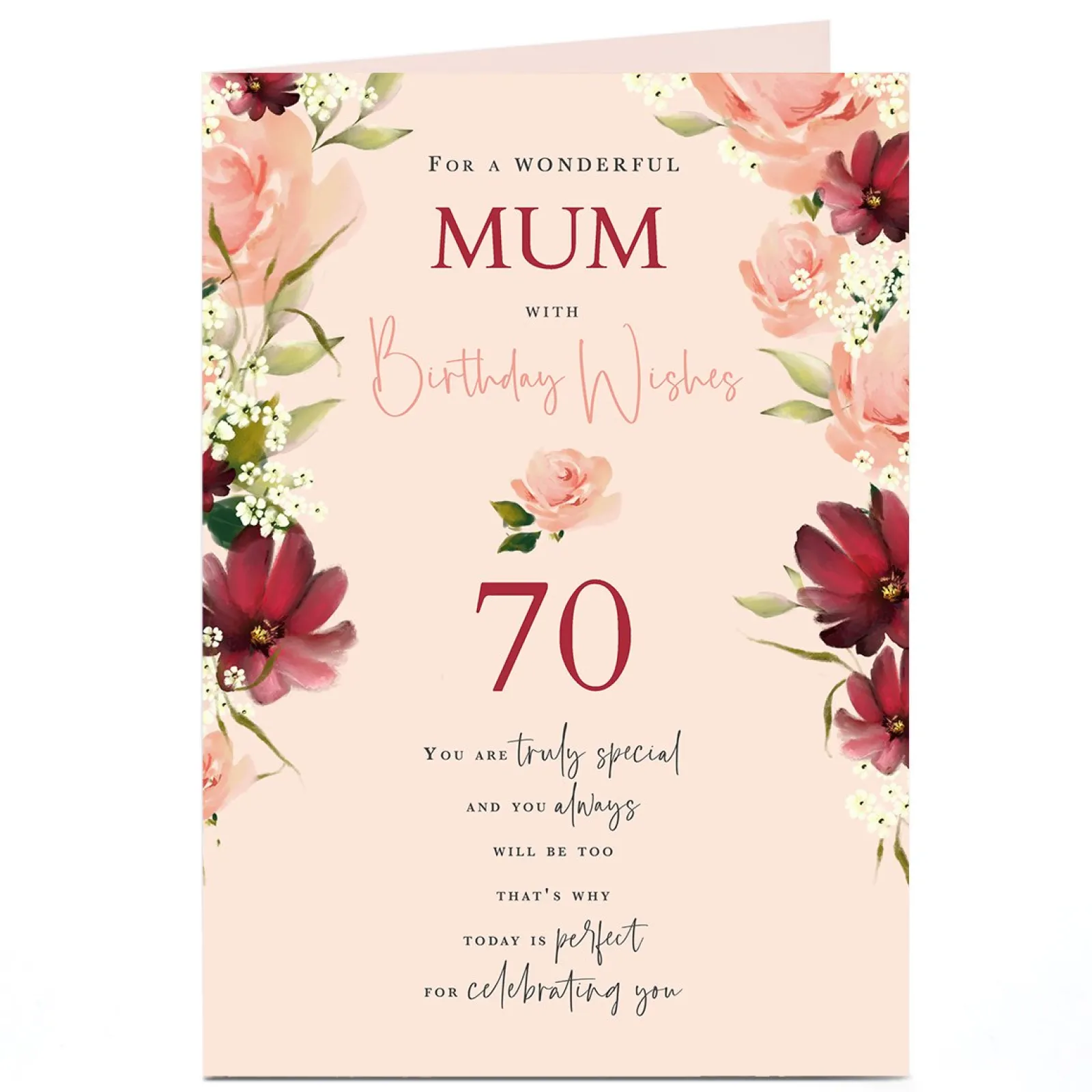 Card Factory Personalised Birthday Card - Perfect For Celebrating You, Editable Age