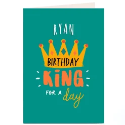 Card Factory Personalised Birthday Card - Birthday King