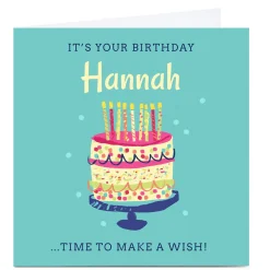 Kids Card Factory Personalised Birthday Card - Time To Make A wish