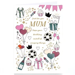 Card Factory Personalised Birthday Card - Full of Amazing Things, Mum