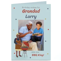 Card Factory Personalised Birthday Card - Grandad BBQ King