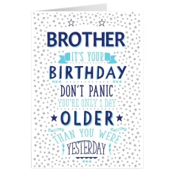 Personalised Birthday Card - One Day Older, Brother For Brother|Birthday