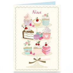 Online Personalised Birthday Card - Afternoon Tea Niece For Niece|Birthday