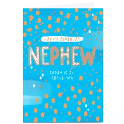 Outlet Personalised Birthday Card - Today Is All About You, Nephew Kids For Nephew|For Kids
