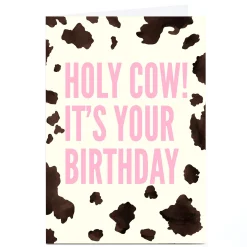Discount Personalised Birthday Card - Holy Cow! For Friend|For Friend