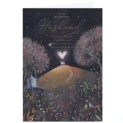 Hot Personalised Birthday Card - Romantic Night I'd Give You the World, Husband For Husband|Birthday