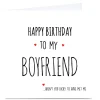 BOY Card Factory Personalised Birthday Card - Lucky To Have Met Me