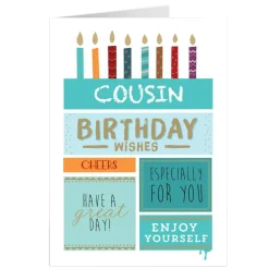 Clearance Personalised Birthday Card - Cousin, Birthday Wishes Birthday|For Him