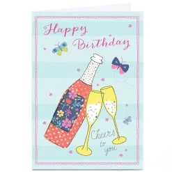 Sale Personalised Birthday Card - Cheers To You Birthday|For Her