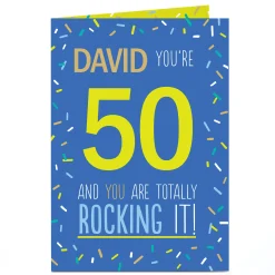 Sale Personalised Birthday Card - Rocking Birthday, Editable Age BOY For Son|For Husband