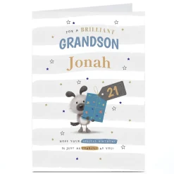 BOY Card Factory Personalised Birthday Card - Hope Your Special Day Is Terrific, Editable Age
