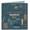 Card Factory Personalised Birthday Card - Grandad Fisherman's Tools