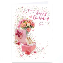 Card Factory Personalised Birthday Card - Happy Birthday With Love