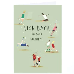 Card Factory Personalised Birthday Card - Kick Back On Your Birthday