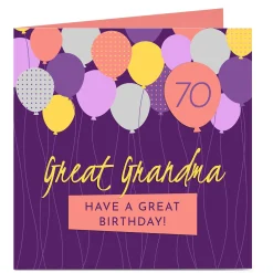 Card Factory Personalised Birthday Card - Balloons Have A Great Day, Editable Age