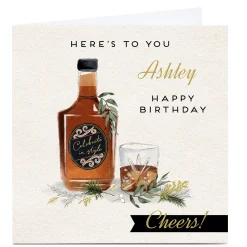 Card Factory Personalised Birthday Card - Here's To You