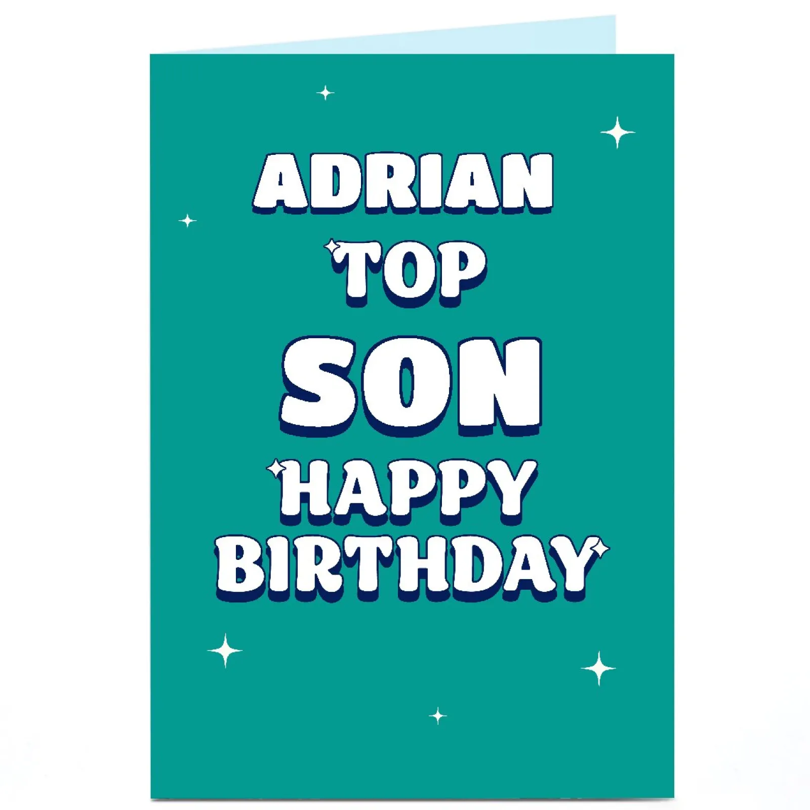 Card Factory Personalised Birthday Card - Top Birthday, Son