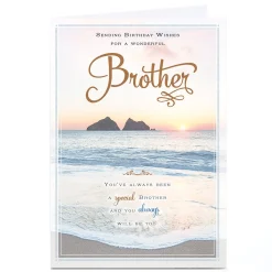 Discount Personalised Birthday Card - Special and Always Will Be Beach, Brother For Brother|Birthday