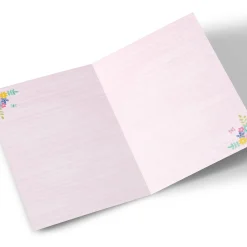 Card Factory Personalised Birthday Card - Stripes & Flowers, Editable Age