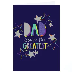 Best Personalised Birthday Card - You're The Greatest Contemporary Stars, Dad For Dad|Dad