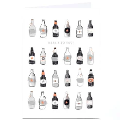 Hot Personalised Birthday Card - Beers to you For Uncle|For Son