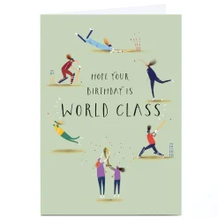 Card Factory Personalised Birthday Card - Hope Your Birthday Is World Class