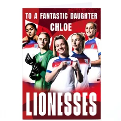 Kids Card Factory Personalised Birthday Card - Lionesses, Fantastic Daughter