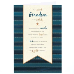 Online Personalised Birthday Card - Loved You When Poem, Grandson For Grandson|Grandson