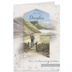 Card Factory Personalised Birthday Card - Relaxing Hike