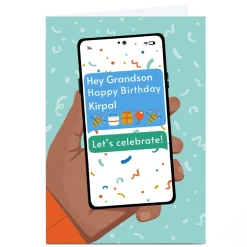 Sale Personalised Birthday Card - Grandson Text Message For Grandson|Grandson