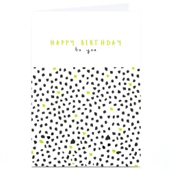 Card Factory Personalised Birthday Card - Happy Birthday To You Spots