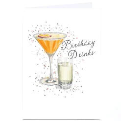 Card Factory Personalised Birthday Card - Birthday Drinks Cocktails