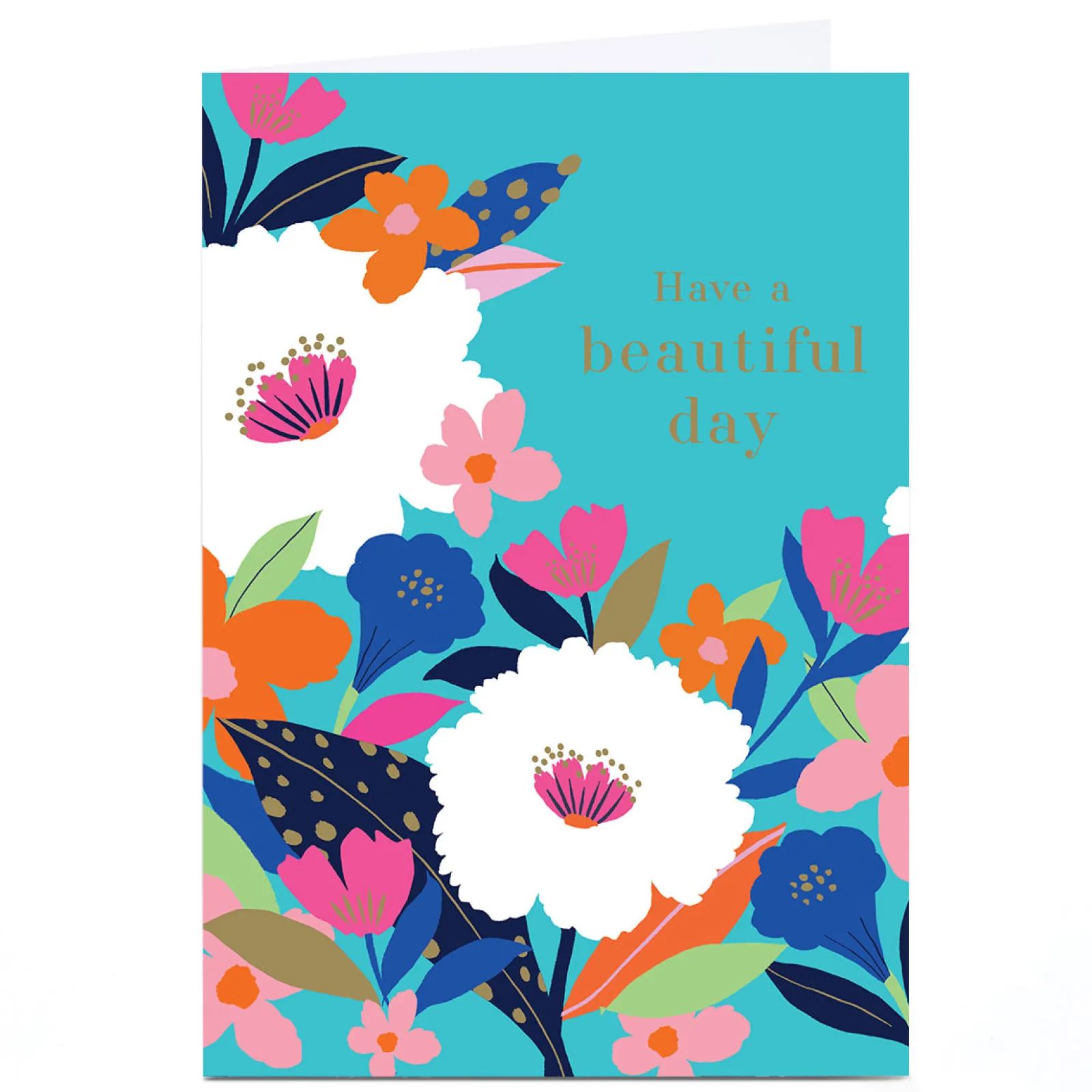 Kids Card Factory Personalised Birthday Card - Beautiful day flowers