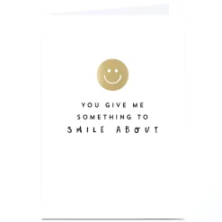 BOY Card Factory Personalised Birthday Card - You Give Me Something to Smile About