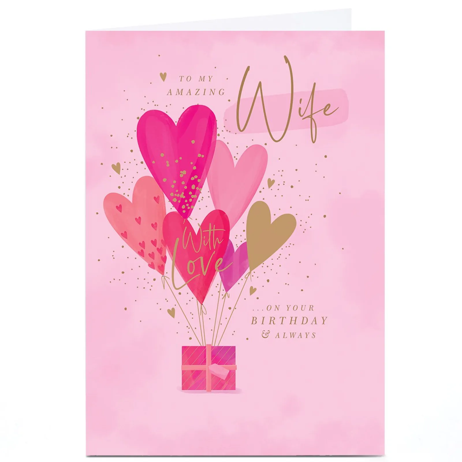 Card Factory Personalised Birthday Card - Love On Your Birthday and Always, Wife