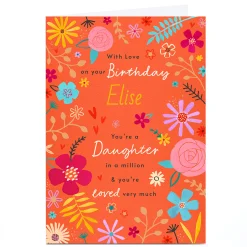 Card Factory Personalised Birthday Card - Daughter in a Million