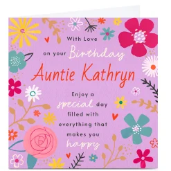Card Factory Personalised Birthday Card - Everything That Makes You Happy, Auntie