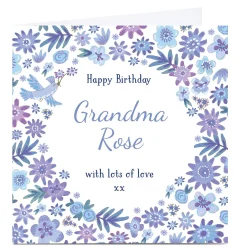 Card Factory Personalised Birthday Card - Lilacs & Lavendar
