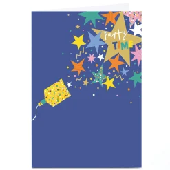 Online Personalised Birthday Card - Party Time Party Popper Kids For Son|For Nephew