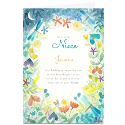 Sale Personalised Birthday Card - For a Lovely Niece For Niece|Birthday