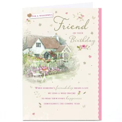 Card Factory Personalised Birthday Card - For A Wonderful Friend On Your Birthday
