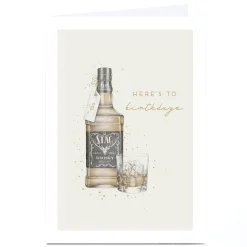 Card Factory Personalised Birthday Card - Whiskey