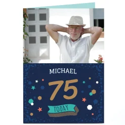 New Personalised Birthday Card Photo Card - 75 Today Card, Editable Age Editable Age|Special Age