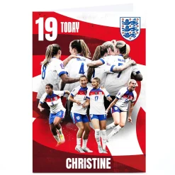Online Personalised Birthday Card - Lionesses England Team 19 Today For Sister|For Niece