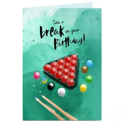 New Personalised Birthday Card - Take A Break On Your Birthday For Friend|Male Friend