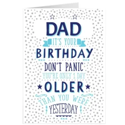 Card Factory Personalised Birthday Card - One Day Older, Dad