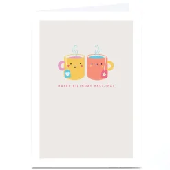 Outlet Personalised Birthday Card - Best Tea Mugs Kids For Friend|Female Friend