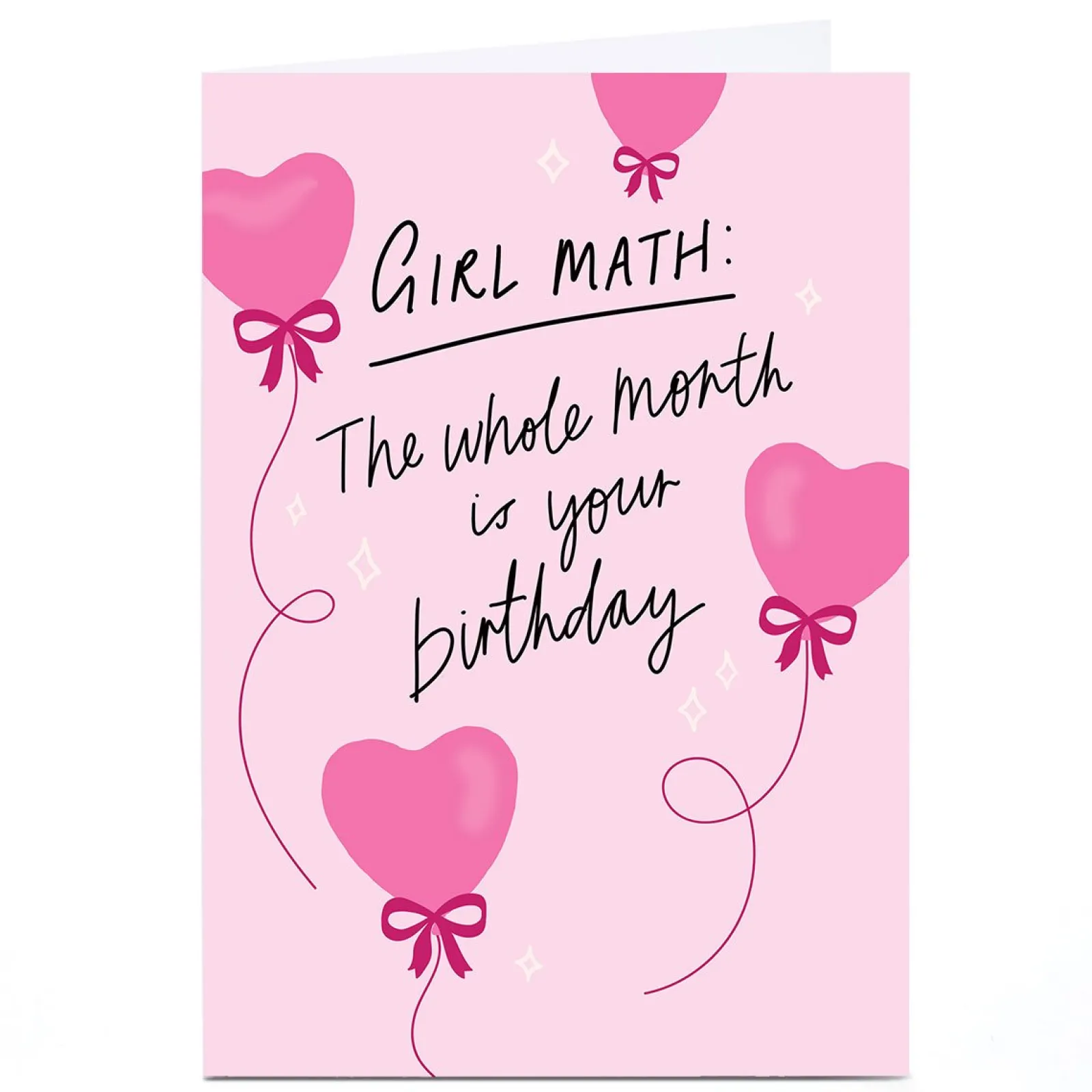 Personalised Birthday Card - Girl Math Birthday Month For Friend|Trending
